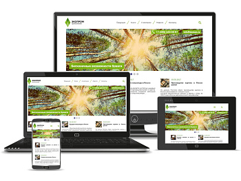 Сайт-визитка для промышленной компании по переработке бумаги