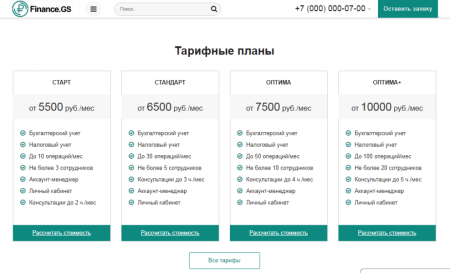 Finance.GS – Бухгалтерские услуги, Аудит. Корпоративный сайт компании Finance.GS – Бухгалтерские услуги, Аудит. Корпоративный сайт компании