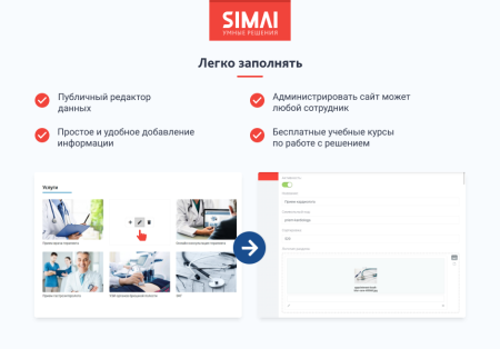 SIMAI-SF4: Сайт медицинской организации - адаптивный с версией для слабовидящих