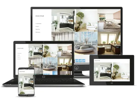 Простой адаптивный сайт по ремонту и строительству